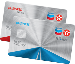 Chevron and Texaco Business Cards